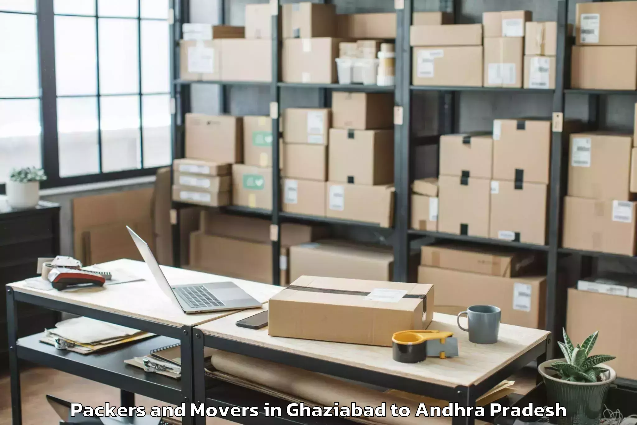 Professional Ghaziabad to Savalyapuram Kanamarlapudi Packers And Movers